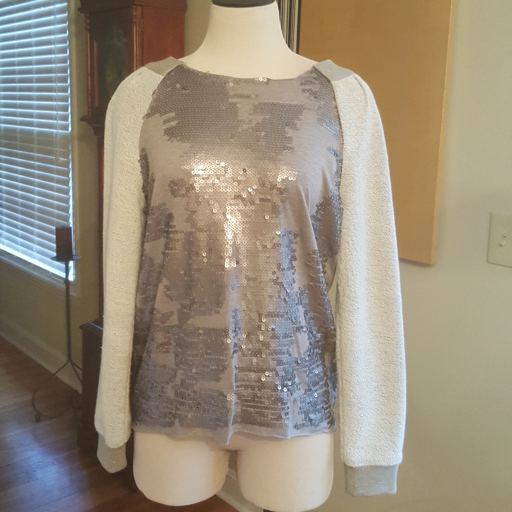 Anthro "Love Sam" Embellished Sweatshirt